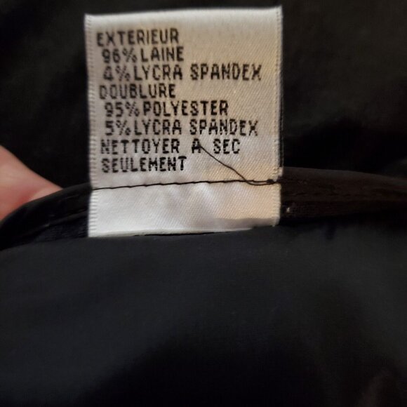 Talbots Petites Stretch Skirt 12P Gray Lined Back Zip Wool Spandex Knee Length - Picture 6 of 8